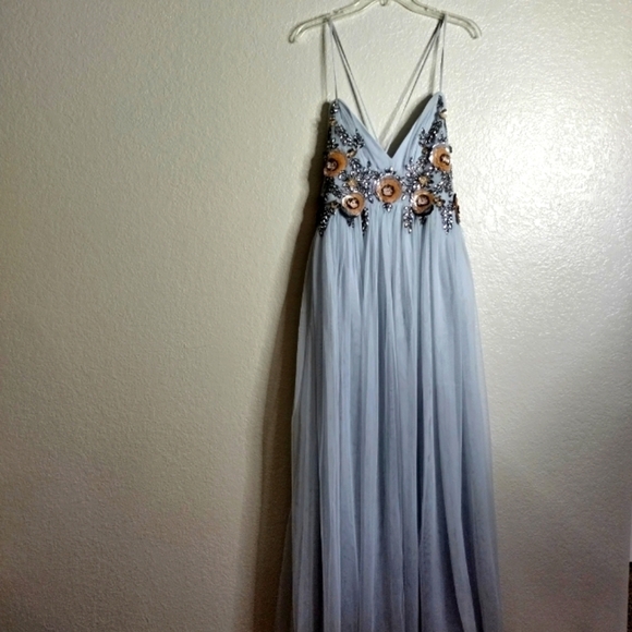 BHLDN Gray Embellished Gown - Picture 2 of 11